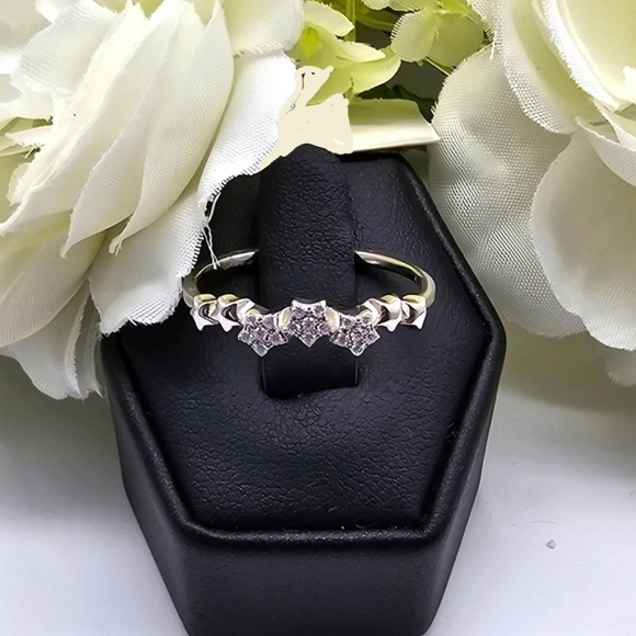 ❤️ TWINKLE STARS STERLING SILVER RING - Picture 6 of 6